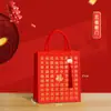 Bolsa de Lona Estilo Chinês em Estoque com Estampa Completa para Festivais, Bolsa de Presente, Bolsa Tote de Lona Impermeável com Logo, Grande Capacidade