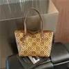 Bolsa Tote Grande Estampada 2026 para Mulheres Moda Retrô Tendência para o Dia a Dia Bolsinha de Ombro Único Texturizada de Mão