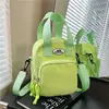 Estilo Coreano Color Puro Contraste Cruzado Pequeña Bolsa Chica Suave Estudiante Salida Diaria Casual Mini Teléfono Móvil Bolsa de Cosméticos Moda