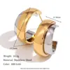 Moda Europeia e Americana Temperamento Personalidade Alta Classe Brincos de Ouro Aço Inoxidável Banhado a Ouro 18K Pulseira Anel Exagerado Vintage Mulheres