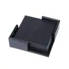 Porta-copos Criativo de Couro PU Spot Exquisito Tapete de Chá com Isolamento Térmico Porta-copos Quadrado de Couro Conjunto de Presentes Promocionais