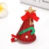 Decoração de Natal 2023 Acessórios para cabelo de Natal Laço de pérola tridimensional Chapéu pequeno Chapéu de árvore de Natal Grampo de cabelo Cocar