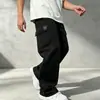 Comercio exterior transfronterizo para hombre con cordón, rectos, holgados, bolsillo grande, deportivos, pierna ancha, largos, diseño americano, ropa de trabajo, pantalones casuales