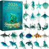 2026 Caixa Surpresa Acrílica Calendário do Advento de Suporte Emocional Caixa Surpresa Pingente Acrílico Calendário de Natal Caixa Surpresa