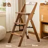 Taburete de cocina multifuncional para uso doméstico, taburete plegable, taburete escalera de tres peldaños, portátil, engrosado, taburete pequeño, taburete de bar