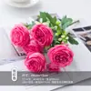Decoración de Florero con Ramo de Peonías y Rosas Artificiales para Hogar, Boda, Flores Falsas de Seda Artificial Amazon AliExpress