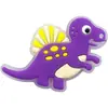 Zapatos de la serie dinosaurio luminoso hebilla de zapato de flor dibujos animados PVC pegamento flexible accesorios para zapatos de epoxi accesorios de hebilla decorativa para zapatos con agujero