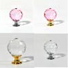 Maçaneta de Gaveta Transparente para Guarda-roupa Formato de Diamante de Base de Beisebol Moderna Maçaneta de Vidro de Cristal Acessórios de Ferragens para Móveis
