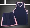 Uniforme de baloncesto nuevo al por mayor de fábrica para hombres y mujeres, uniforme de entrenamiento deportivo del mismo tipo, uniforme de equipo de competición universitaria, chaleco transpirable con estampado
