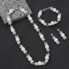 Pendientes y Collar de Borla de Perlas y Pedrería Estilo Europeo y Americano, Cadena para Clavícula de Gama Alta Nicho, Joyería de Declaración de Moda Única y Exagerada