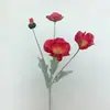 Flor Artificial de Toque Real de Papoula Flor Artificial Hidratante Decoração de Flor Artificial Sala de Estar Mesa de Jantar Arranjo de Flores Buquê Decoração Floral Flor Decorativa