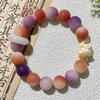 Pulseiras naturais de bodhi para homens e mulheres ao redor dos dedos textura fosca suave sementes de bodhi sementes originais contas brincar com texto pulseira atacado