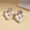 Pendientes Redondos Brillantes de Aguja Plateada Transfronterizos Europeos y Americanos Pendientes de Botón de Lujo Ligero de Gama Alta Pendientes para Mujer con Sentido de Diseño Nicho