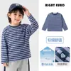 Camiseta de Manga Larga para Niño Estilo Europeo Derecho Primavera y Otoño Top Rayas de Otoño 2026 Ropa Nueva para Niños Bebés Ropa de Otoño