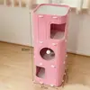 Entrega disponible para hogares con múltiples mascotas: Nido para gatos multicapa, estructura para trepar gatos y rascador para gatos, todo en uno, adecuado para todas las estaciones, resistente al desgaste y a los arañazos