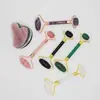 Suministro exclusivo transfronterizo de rodillo masajeador de jade natural, gua sha facial para salón de belleza y palo de masaje facial, al por mayor en stock