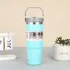 Vaso de Acero Inoxidable 304 de 30 oz con Asa Portátil para Exteriores Termo para Coche Gran Capacidad Almacenamiento en Frío Botella de Agua Deportiva Venta al por Mayor