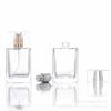 Spot B013 - Botella cuadrada con tapa larga de 30 ml, de vidrio transparente, para perfume, spray, cosméticos, vacía