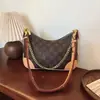 Bolsa de Ombro Gutikou Feminina Nova Moda Outono Grande Capacidade Nicho de Luxo Leve Bolsa de Axila Chifre