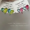 Estilo Hada Vintage Color Gelatina Combinación Amor Pendientes Lujo Ligero Sentido de Gama Alta Nicho Gradiente Francés Elegante Pendientes Pendientes