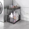 Estante de Almacenamiento para Baño, Organizador Multicapa para Detergente de Lavandería para Baño, Inodoro Móvil y Carrito de Almacenamiento para Espacios Pequeños
