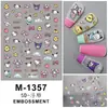 Nova Tecnologia Adesivos de Arte para Unhas Estéreo 5D Ursinho de Mel Adesivos em Relevo Adesivos de Animais de Desenho Animado Podem Misturar Venda por Atacado