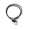 Kenjie Original Série Meu Mundo Banho de Ouro Real Couro Genuíno com Pedras Incrustadas Pulseira Masculina Multi-Fileiras Tratamento de Joia