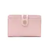 Carteira Feminina de Comprimento Médio 2026 Nova Transfronteiriça com Padrão Trançado, Bolsa Clutch com Fecho, Porta-Crachá Feminino Dobrável para Estudante