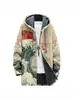 Sudadera con capucha de manga larga transfronteriza 2024 Europa y América Impresión digital 3D Chaqueta casual con capucha de manga larga para hombre