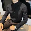Estilo Coreano Ligeramente Maduro Gama Alta Rayas Manga Larga Moda Masculina Formal de Negocios Sin Planchar Casual Atractivo Camisa