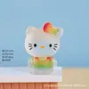 Nueva Decoración de Manualidades de Resina de Gato Coloridas Translúcidas Mate Figura Linda Creativa de Moda Adorno para Coche de Escritorio