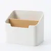 Caixa de lenços com compartimento de bambu e madeira caixa criativa multifuncional para acabamento de cosméticos papelaria desktop controle remoto caixa de armazenamento espessa