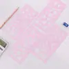 Rompecabezas infantil creativo multifuncional cambiante regla de mil flores papelería para estudiantes regla de dibujo linda set de dibujo para practicar regla