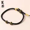 Corda de Colar Trançada Nova Feita à Mão, Corda Dourada para Homens e Mulheres, Corda para Pendurar Pingente, Buda de Jade, Guanyin, Fivela da Paz, Tecelagem de Corda Pixiu
