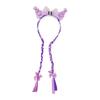 Diadema de Princesa para Niñas Corona de Elsa Trenzas de Hielo y Nieve Accesorios de Halloween Cabello Largo Flores Lepei Peluca Trenzas