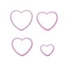 Cortador de Galletas Amor Molde de Plástico en Forma de Corazón Herramienta Artificial para Hornear Molde para Fondant Pastel Arcilla