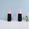 En Stock Botella Cónica Negra de 60ml para Mousse y Espuma Botella Espumadora de PET Botella Dispensadora Portátil para Espuma Limpiadora Facial