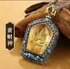 Diez Mil Budas El Patriarca del Emperador Simple Benmingfo Girando Tianzhu Thangka Colgante Masculino Amarillo Dios de la Riqueza Verde Madre Collar Femenino