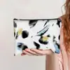 Bolsa de Cosméticos de Lona con Estampado de Leopardo Impreso Amazon Transfronteriza Bolsa de Lápices con Cremallera para Estudiantes Bolsa de Mano Gruesa para Almacenamiento de Cosméticos