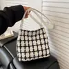 Bolsa Tote para Estudantes Universitários, Bolsa de Mão Geométrica com Rombos para Mulheres, Bolsa com Zíper de Grande Capacidade para o Dia a Dia de Mulheres