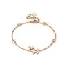 Pulsera Popular Transfronteriza de Diamantes Reales para Mujer, Pulsera de Estrella de Alta Gama, Moderna y Versátil, Pulsera de Acero Inoxidable que No se Desvanece al por Mayor