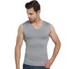 Colete masculino sem costura slim fit masculino de seda de gelo apertado colete de ombro largo esportivo elástico assentamento verão moda ao ar livre
