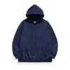 Sudadera con capucha de color liso y forro polar, estilo coreano casual, corte holgado, hombros caídos, nueva para hombre