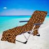 Nueva funda de microfibra para silla de playa, toalla reclinable, bolsa de toalla de playa, impresión digital 3D, serie leopardo, funda para silla