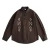 Rumen Estilo Chino Nuevo Bordado Botón de Rana Estilo Étnico Camisa de Manga Larga Hombre Otoño Marca de Moda Estilo Holgado Neutro Camisa Casual