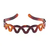 Zhuo Mingxia Variedad de Café Negro Fondo Ondulado Diademas Anchas Delgadas Diademas de Baño Diademas Unisex para Lavado de Cara Fabricante Venta al por Mayor