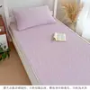 Cubierta de cama individual para dormitorio, alfombrilla enfriadora de piel de hielo, 90x190, sábana de seda de hielo al tacto fresco, protector de cama individual para estudiante universitario