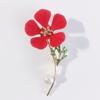 Nuevo Broche Elegante de Aleación Esmaltada con Flor Estilo Coreano, Pin Accesorio Corsage para Vestido de Traje de Mujer Fresco y a la Moda