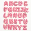 Patches bordados coloridos de letras transfronteiriços, patches para reparo de furos em roupas, decoração DIY para mochilas, 26 patches de letras em inglês