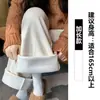 Pantalones de arroz glutinoso grises para mujer 2026 nueva temporada otoño e invierno más terciopelo estilo perezoso suelto cintura alta caída casual pierna ancha